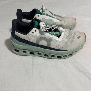 On Running Cloudmonster Running Shoes | White / Teal Green | Women’s Size 6.5